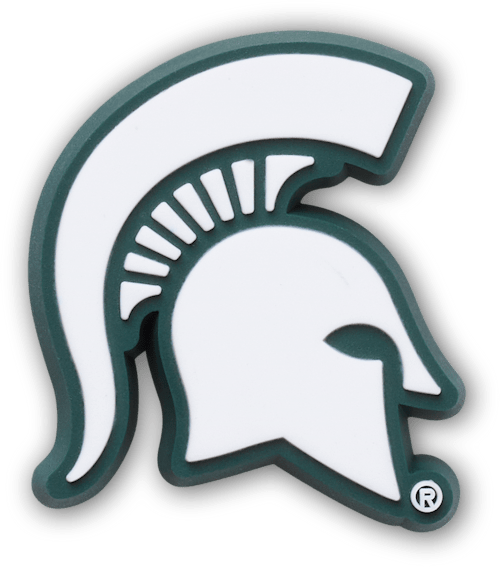 Michigan State University Jibbitz charms Crocs