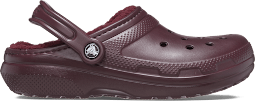 Maroon fuzzy store crocs