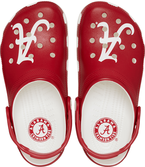 Red and white hotsell crocs