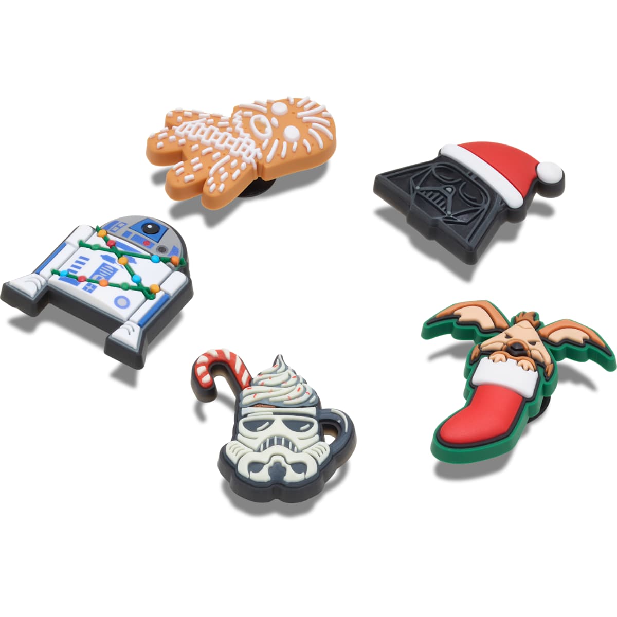 как выглядит Crocs Jibbitz Christmas Winter Holiday Shoe Charms 5-Pack фото