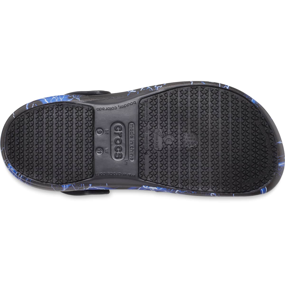 Crocs Bistro Graphic‎ Slip Resistant Work Clogs Size M11 Black Lightning Bolts Crocs at Work Unisex Bistro Slip Resistant Clog - Walmart.com main image 4