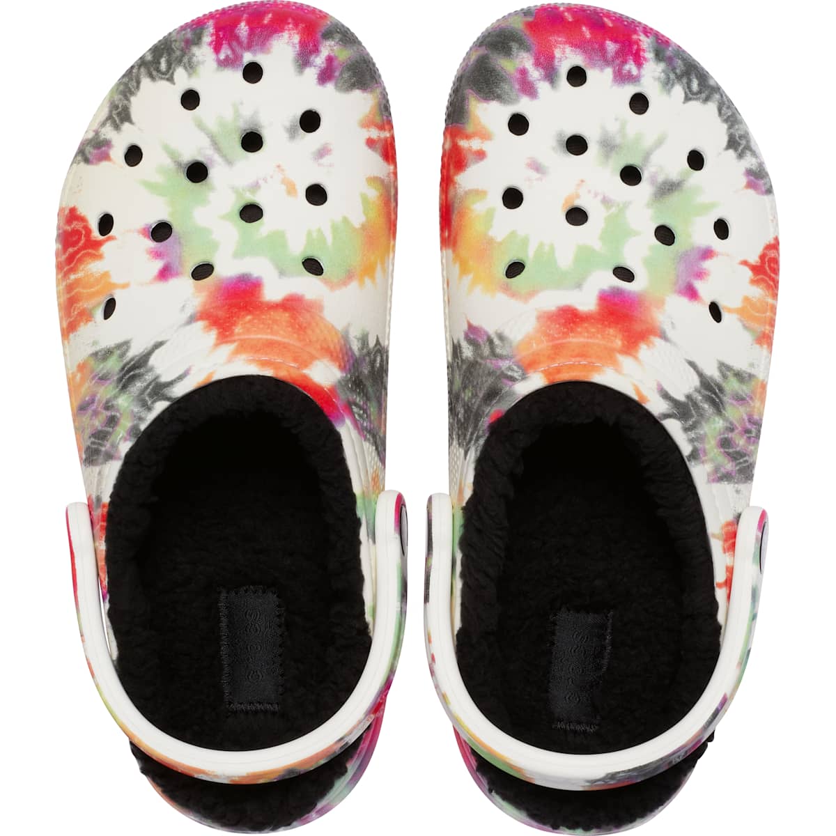 Crocs Men's and Women's Slippers - Classic Tie Dye Lined Clogs, House Shoes