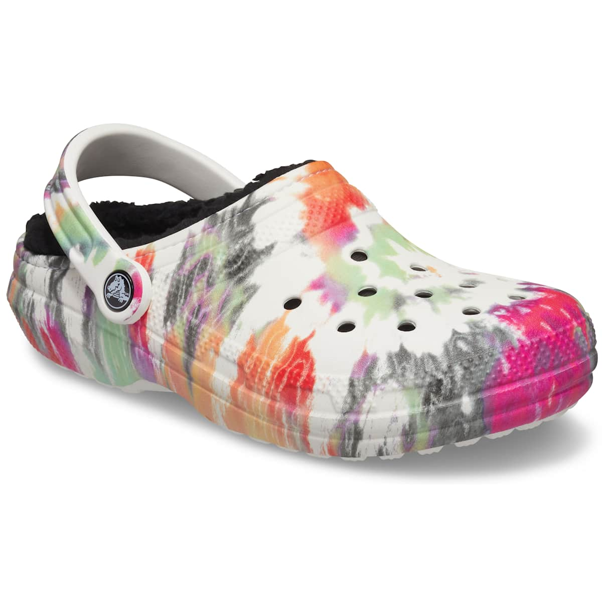 Crocs Men's and Women's Slippers - Classic Tie Dye Lined Clogs, House Shoes