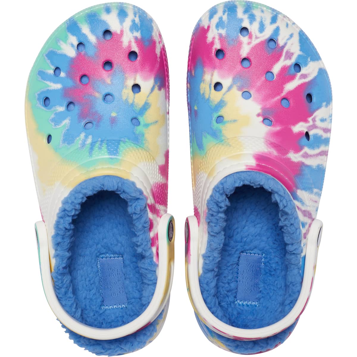 Crocs Men's and Women's Slippers - Classic Tie Dye Lined Clogs, House Shoes