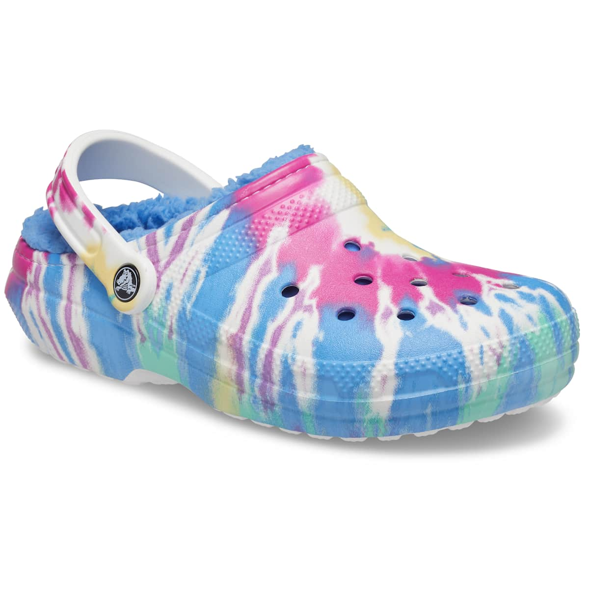 Crocs Men's and Women's Slippers - Classic Tie Dye Lined Clogs, House Shoes