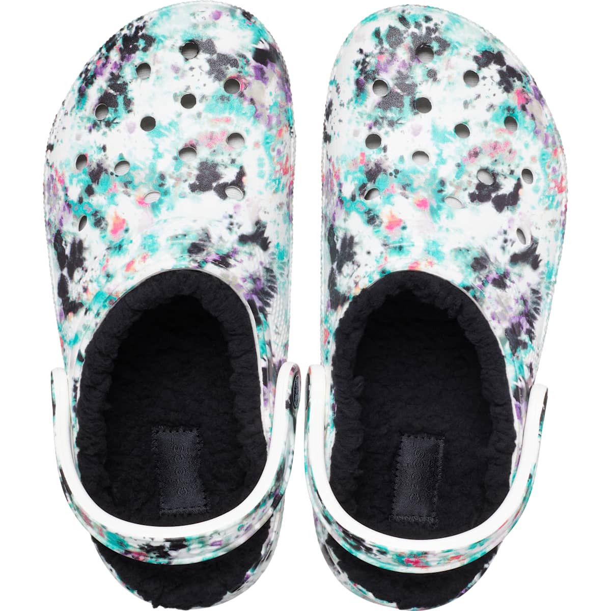 Crocs Men's and Women's Slippers - Classic Tie Dye Lined Clogs, House Shoes