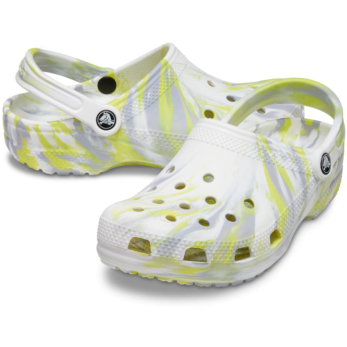 Crocs Men's and Women's Shoes - Classic Marble Tie Dye Clogs, Slip On Shoes