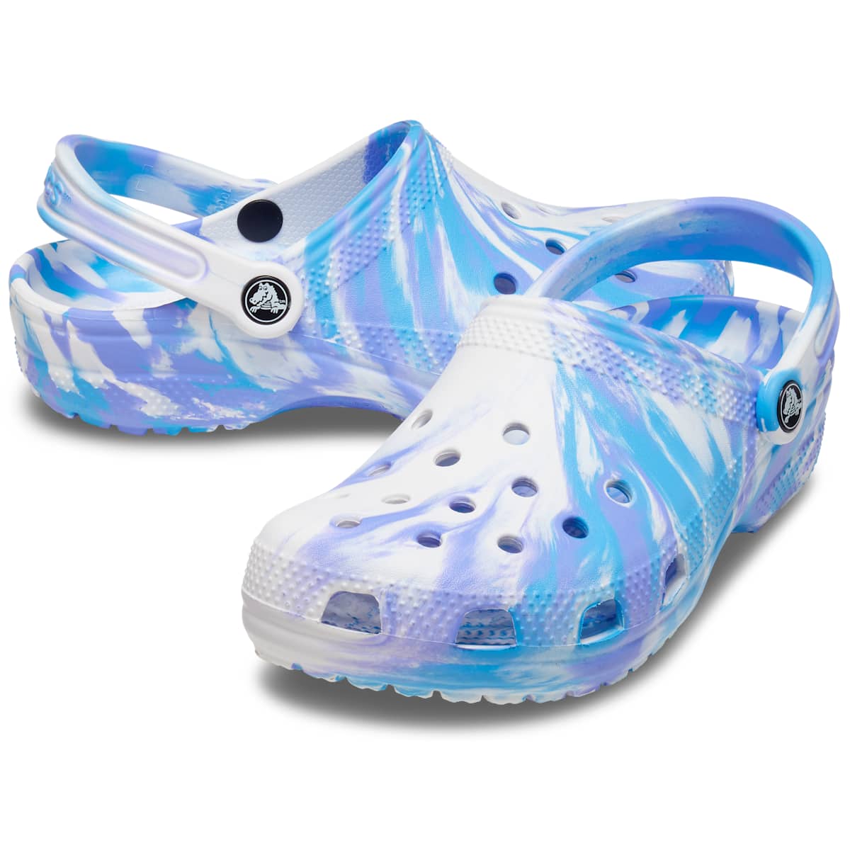 Crocs Men's and Women's Shoes - Classic Marble Tie Dye Clogs, Slip On Shoes