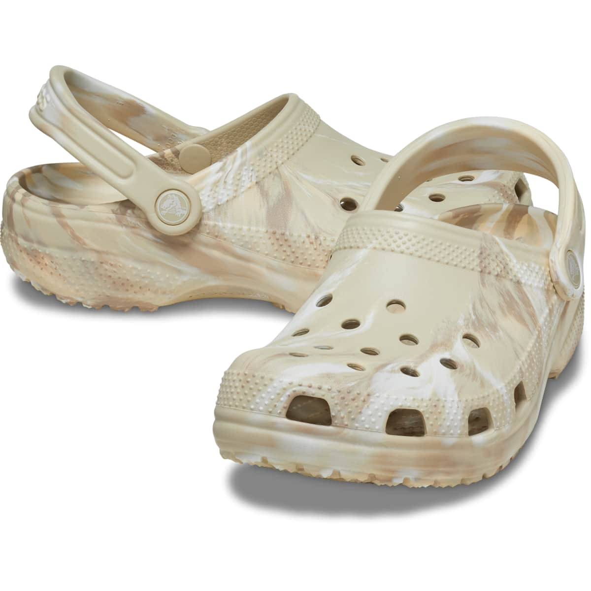 Crocs Men's and Women's Shoes - Classic Marble Tie Dye Clogs, Slip On Shoes