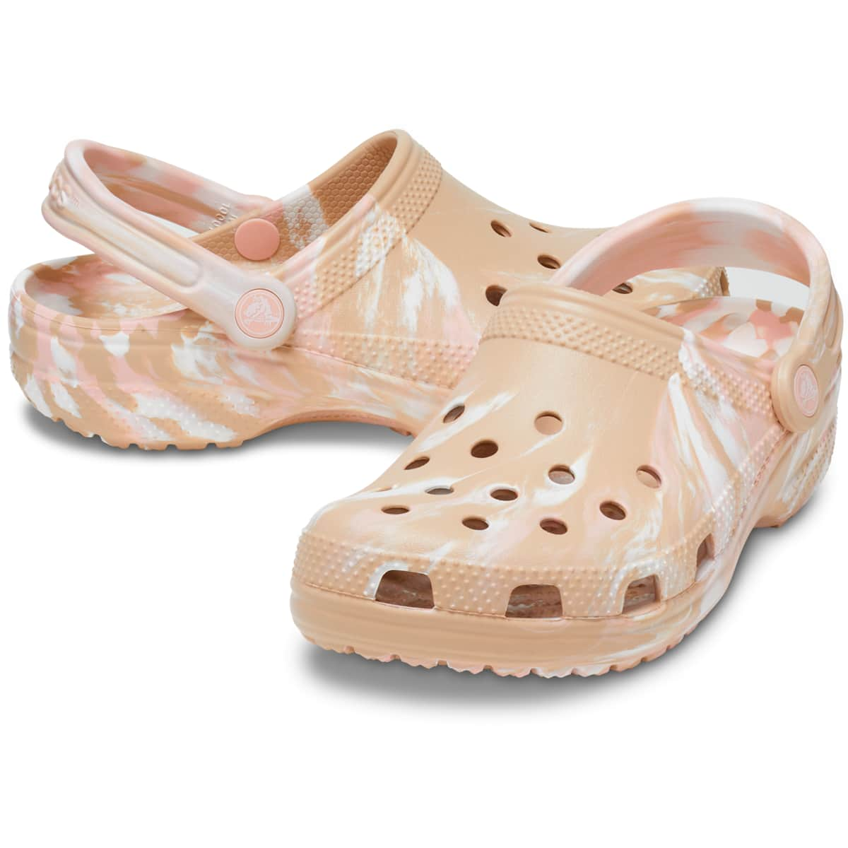 Crocs Men's and Women's Shoes - Classic Marble Tie Dye Clogs, Slip On Shoes