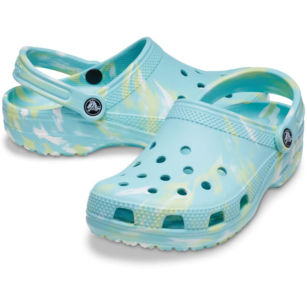 Crocs Men's and Women's Shoes - Classic Marble Tie Dye Clogs, Slip On Shoes