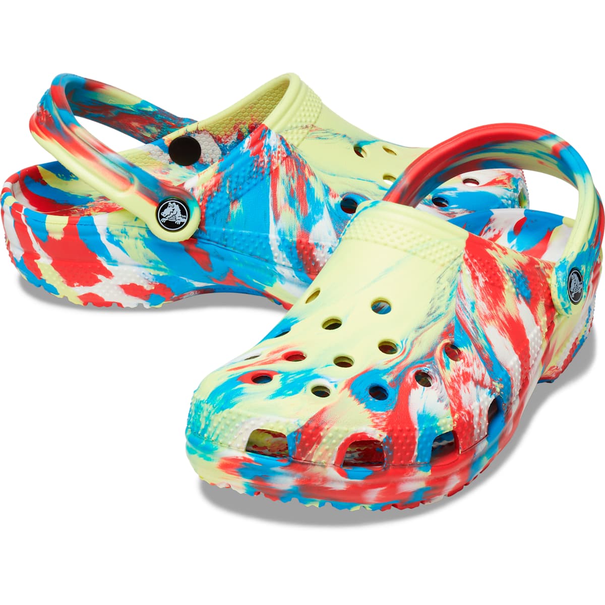 Crocs Men's and Women's Shoes - Classic Marble Tie Dye Clogs, Slip On Shoes