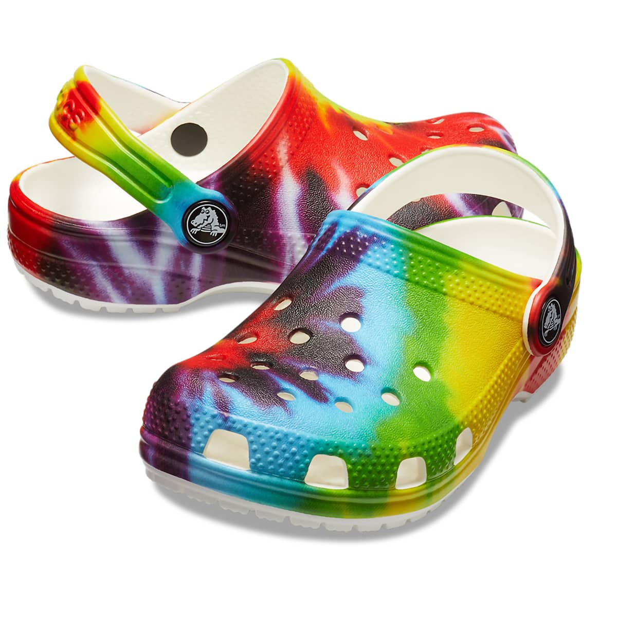 Crocs Toddler Shoes - Classic Tie Dye Clogs, Kids' Water Shoes, Slip On Shoes