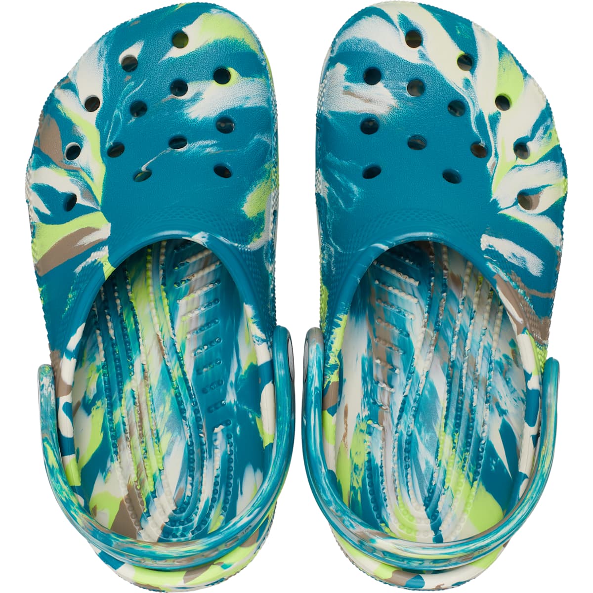 Crocs Kids' Shoes - Classic Marble Tie Dye Clogs, Water Shoes, Slip On Shoes