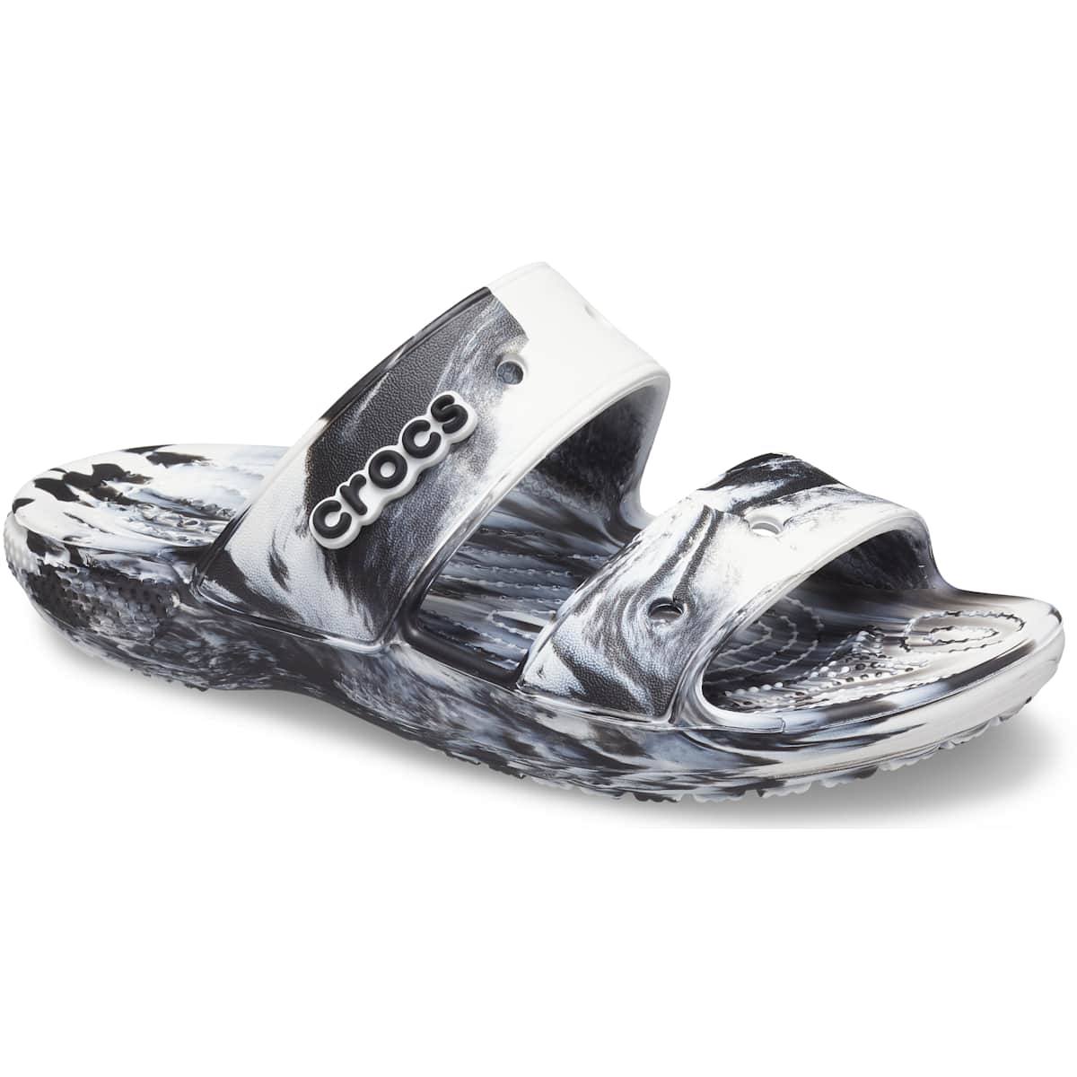 Crocs Men's and Women's Sandals - Classic Marble Tie Dye Sandals, Shower Shoes