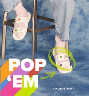 'Pop 'Em' - Classic White Sandals with Jibbitz