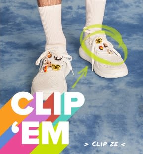 'Clip 'Em' - White LiteRide Pacer with Jibbitz
