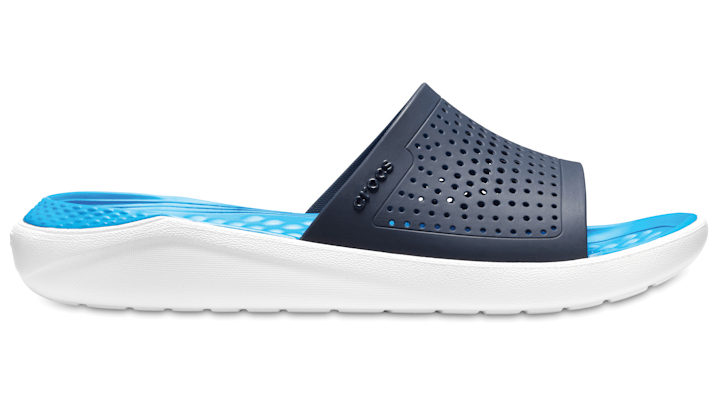 UPC 191448142787 product image for Crocs Navy / White Literide Slide | upcitemdb.com