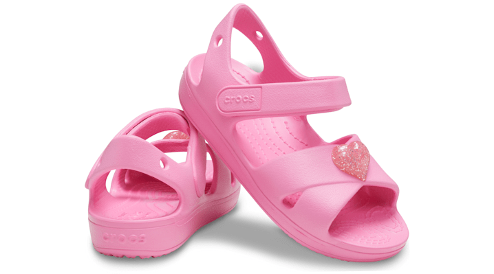 [クロックス公式] サンダル クラシック クロス ストラップ サンダル PS ガールズ、キッズ、子供用、女の子 ピンク 15.5cm Kids' Classic Cross-Strap Sandal 30%OFF セール アウトレット