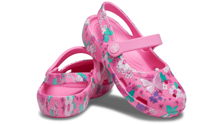 [クロックス公式] 靴 クラシック チャーム メリージェーン キッズ ガールズ、キッズ、子供用、女の子 ピンク 15cm Kids' Classic Charm Mary Jane 40%OFF セール アウトレット