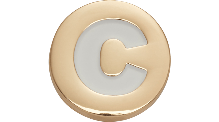 Jibbitz Gold Letter C