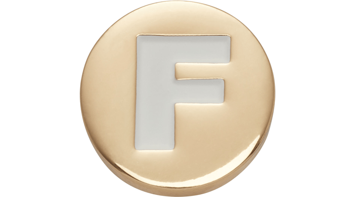 Jibbitz Gold Letter F