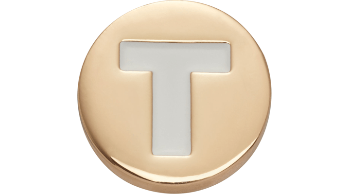 Jibbitz Gold Letter T