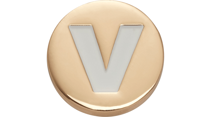 

Gold Letter V