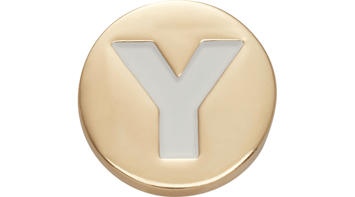 Jibbitz Gold Letter Y