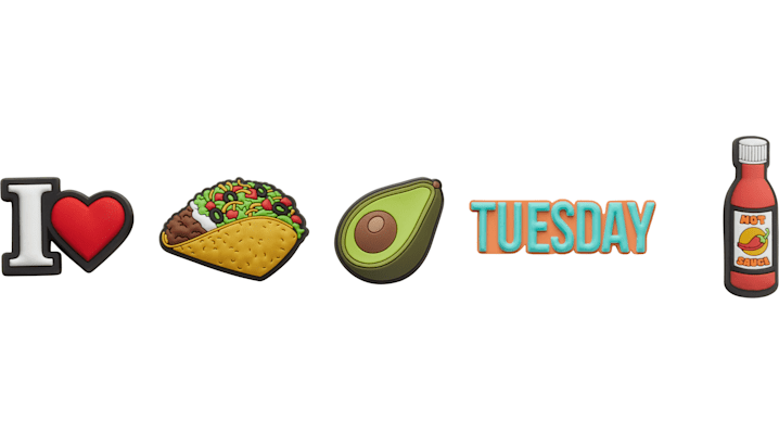 Jibbitz Taco Tuesday 5 Pack