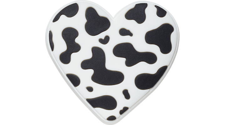 Jibbitz Cow Print Heart In Blue