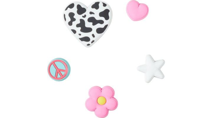 Jibbitz Girly Icon 5 Pack In Multi