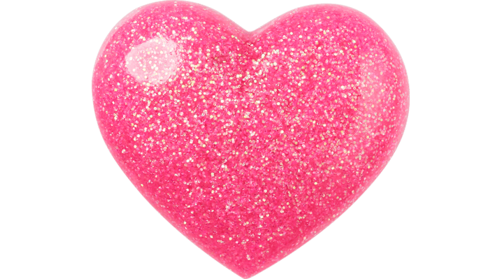 

Pink 3D Glitter Heart