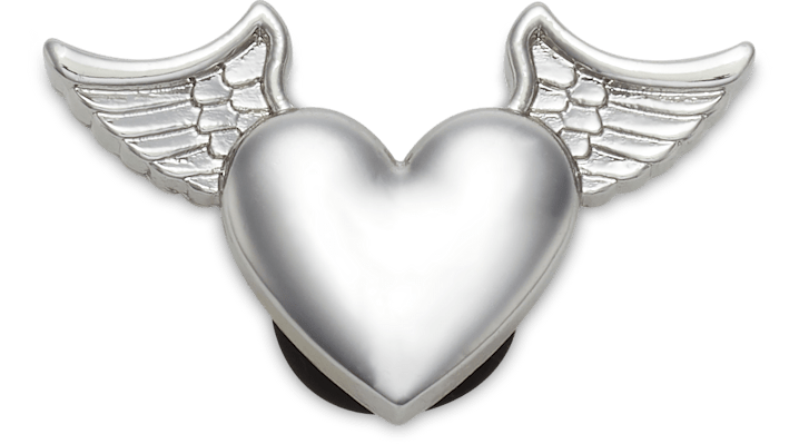 

Silver Metal Heart and Wings