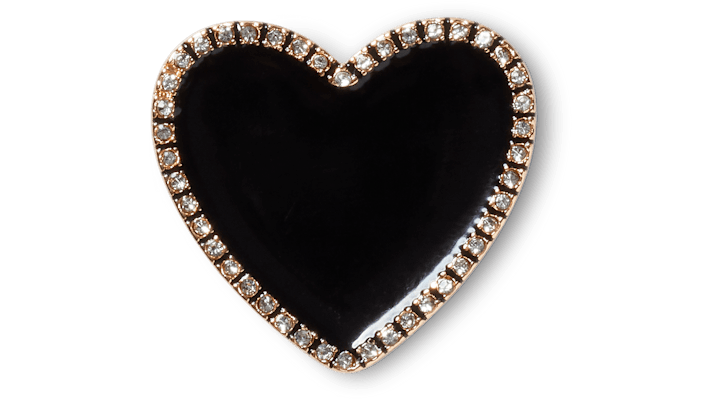 

Black Heart with Gold Outline