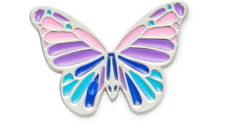 Jibbitz Kids' Multi Purple Butterfly