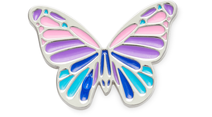 Jibbitz Multi Purple Butterfly