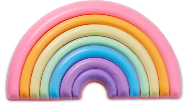 Jibbitz Puffy Rainbow Pool Float