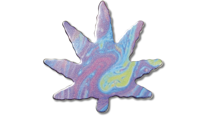 

Psychedelic Hemp Leaf