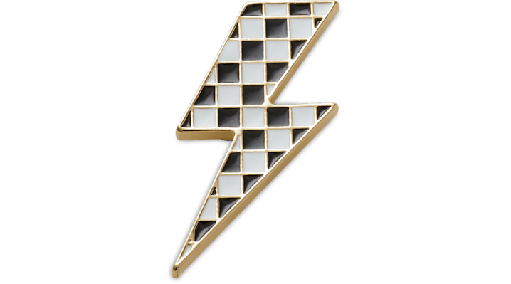 Shop Jibbitz Dice Print Lightning Bolt