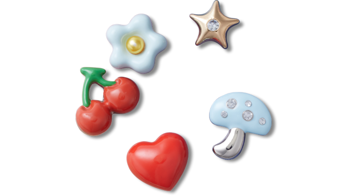 Jibbitz Puffy Metals 5 Pack