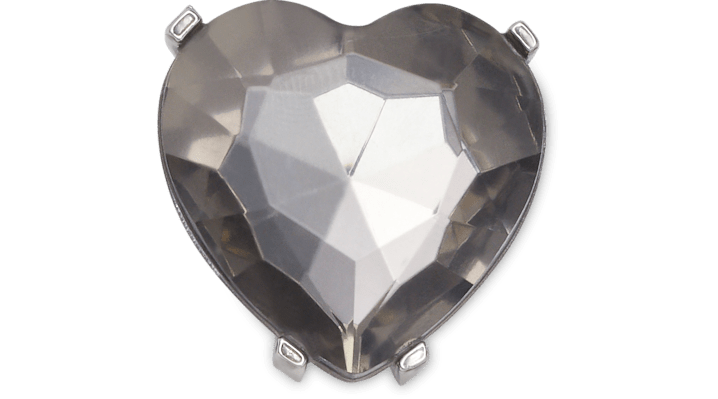 

Charcoal Heart Gem