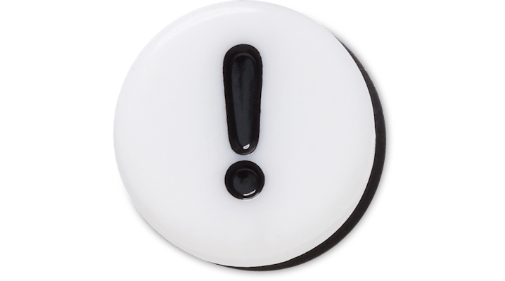 Jibbitz Tiny Friendship Exclamation In White