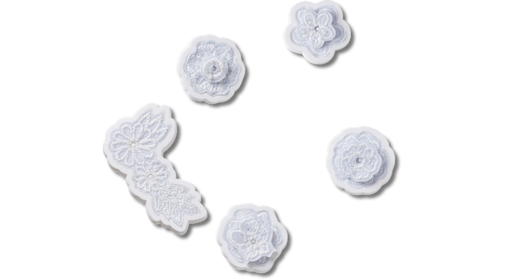 White Elegant Floral 5 Pack