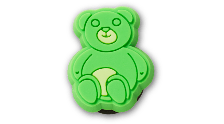 JIBBITZ CARTOON GREEN TEDDY