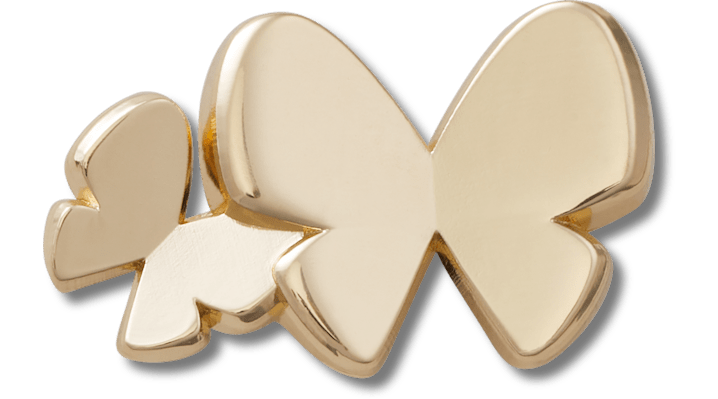 Jibbitz Gold Butterfly Duo