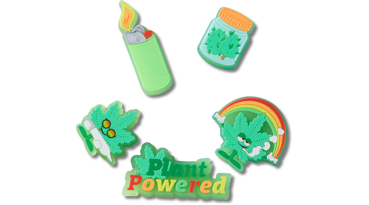 Jibbitz Hemp Plant Powered 5 Pack