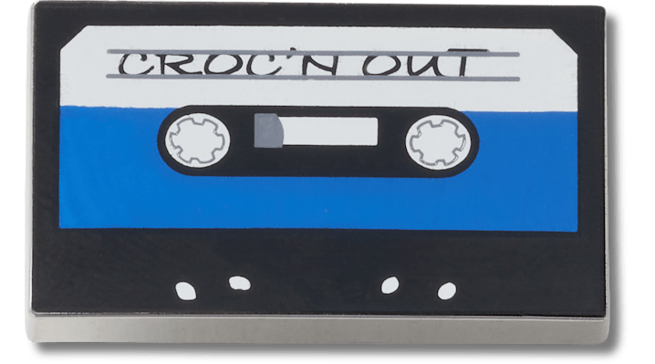 Jibbitz Blue Cassette Tape