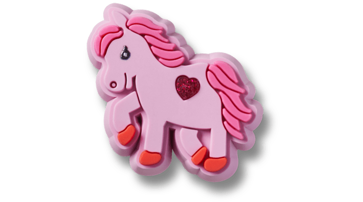 Jibbitz Pink Pony With Heart