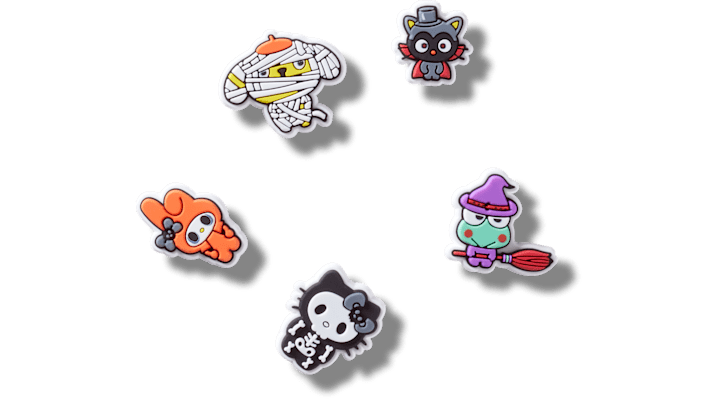 Jibbitz Hkf Halloween 5 Pack In Metallic